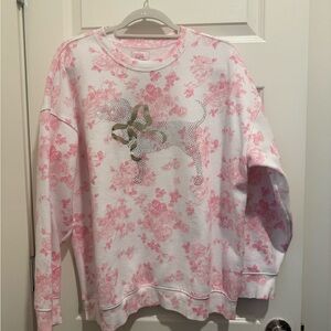 LoveShackFancy x Pink Tie-Dye Sweatshirt